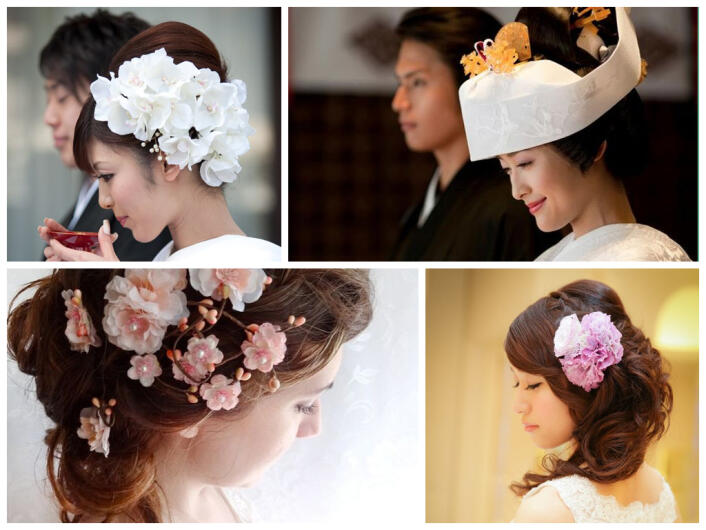 японская свадьба в японском стиле платье невесты и костюм жениха