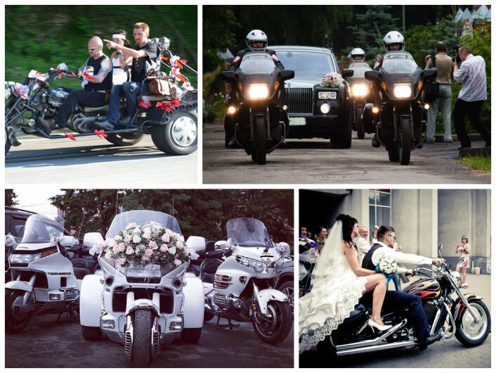 свадьба на мотоциклах